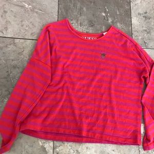 Orange & Pink Striped Guess Shirt !!